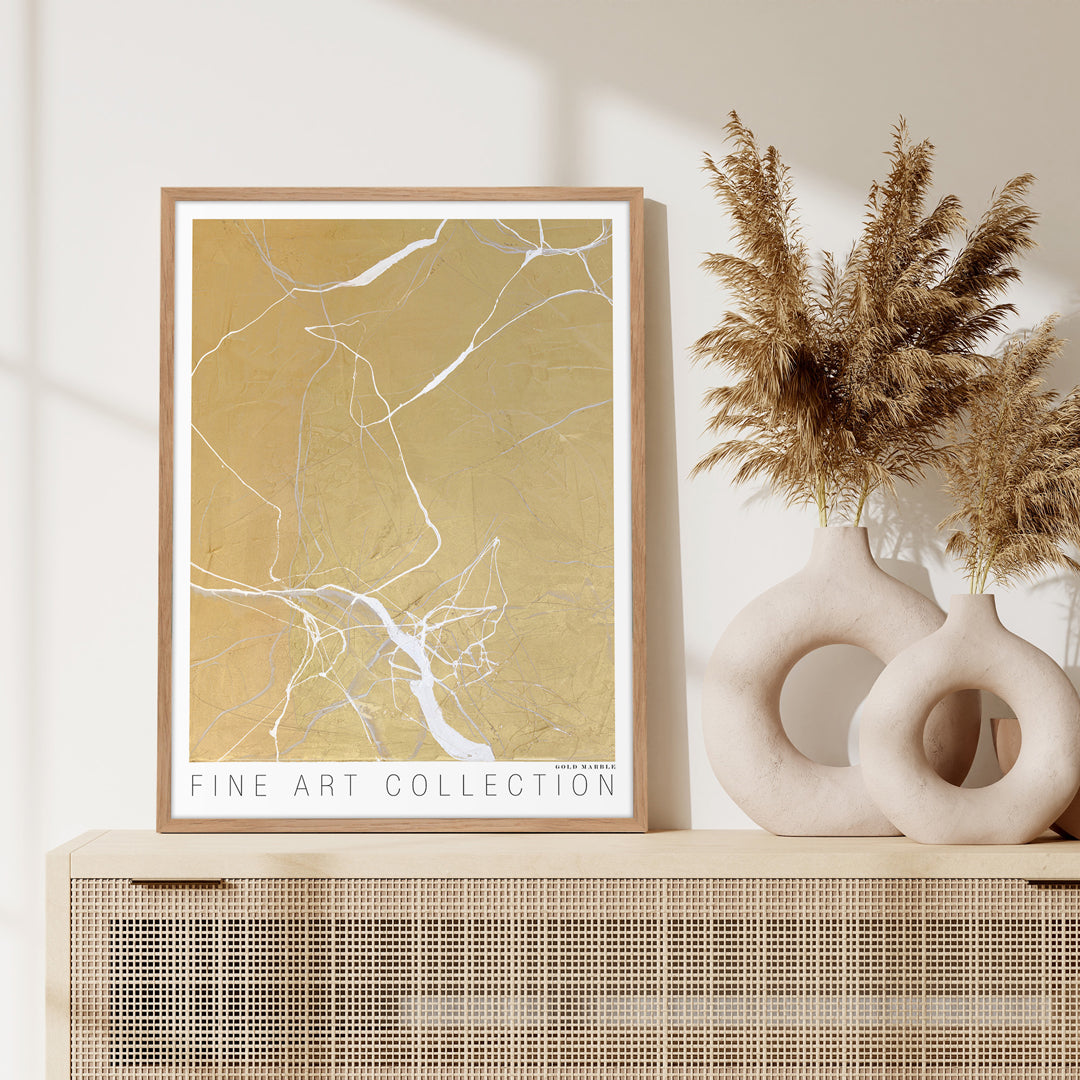 Gold Marble | KUNSTTRYK Kunsttryk ART COPENHAGEN 50x70 Egeramme