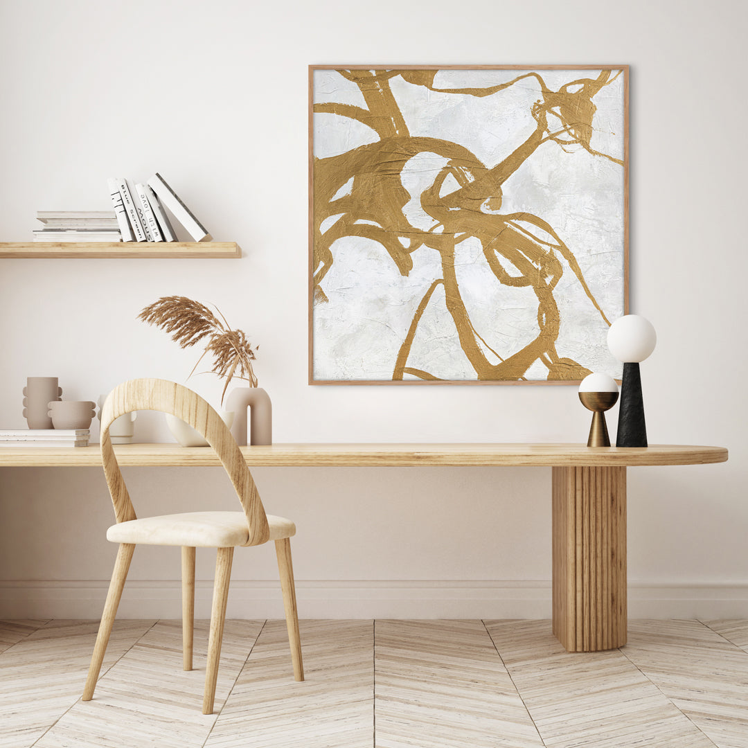 Goldplay | DESIGN PAINTING Design maleri ART COPENHAGEN 100x100 Uden ramme 