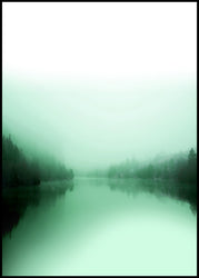 Green lake | INDRAMMET BILLEDE Indrammet billede MF 30x40 Sort