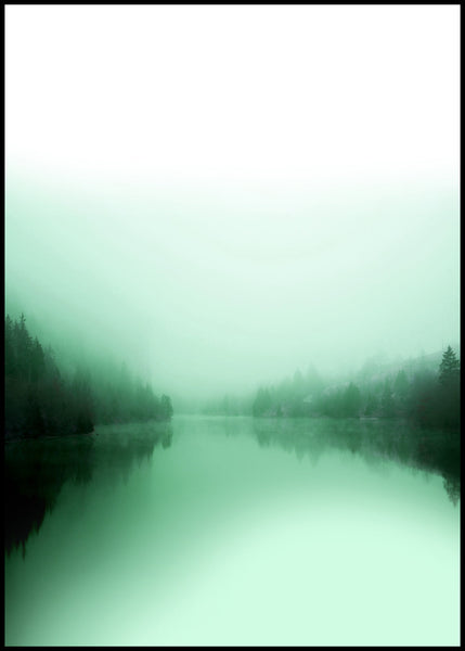 Green lake | INDRAMMET BILLEDE Indrammet billede MF 30x40 Sort
