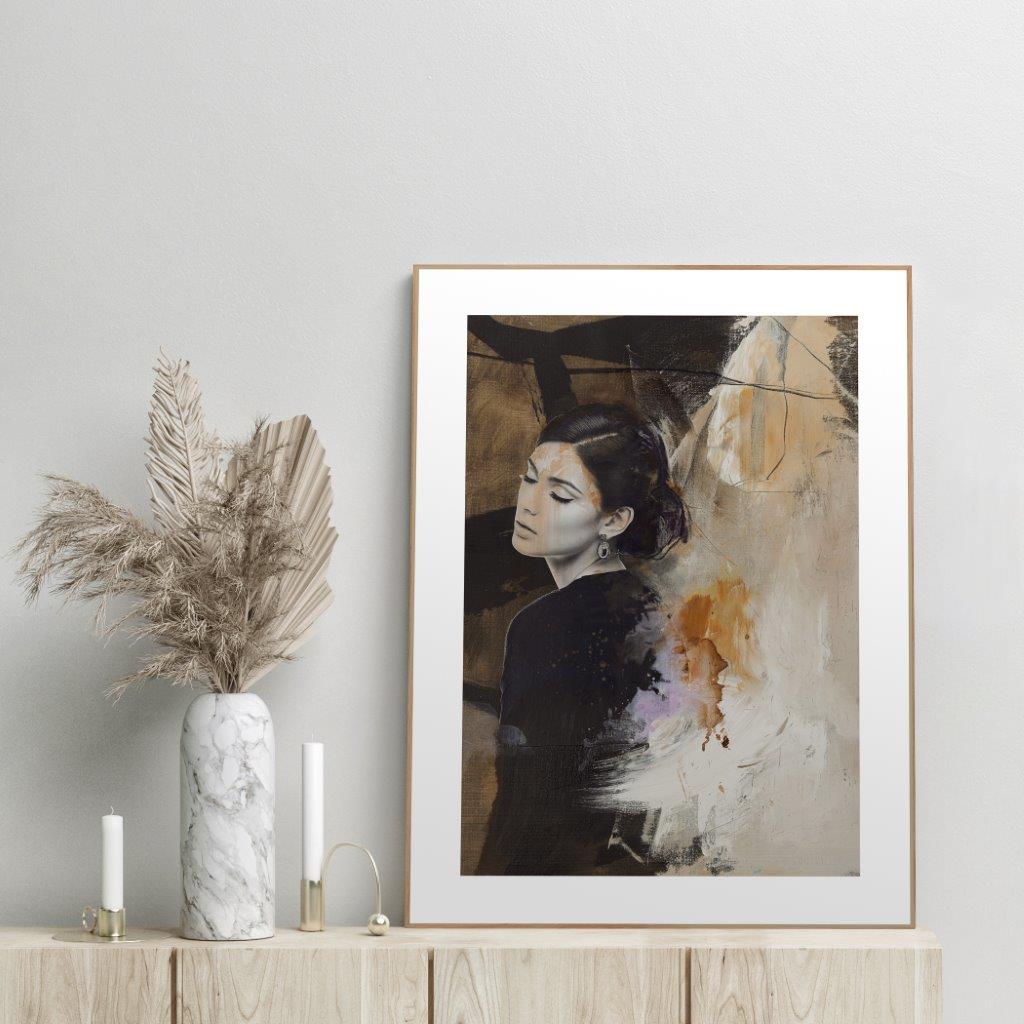 Instinct | INDRAMMET BILLEDE Indrammet billede MF 30x40 Egeramme