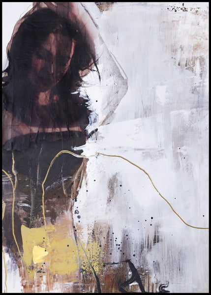 Yellow Era 1 | INDRAMMET BILLEDE Indrammet billede MF 30x40 Sort