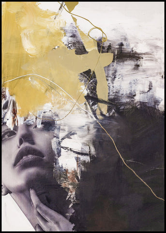 Yellow Era 2 | INDRAMMET BILLEDE Indrammet billede MF 30x40 Sort