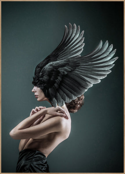 Iris | INDRAMMET BILLEDE Indrammet billede MF 30x40 Egeramme