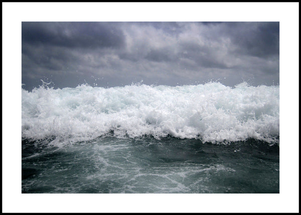 Rolling waves | INDRAMMET BILLEDE Indrammet billede MF 30x40 Sort