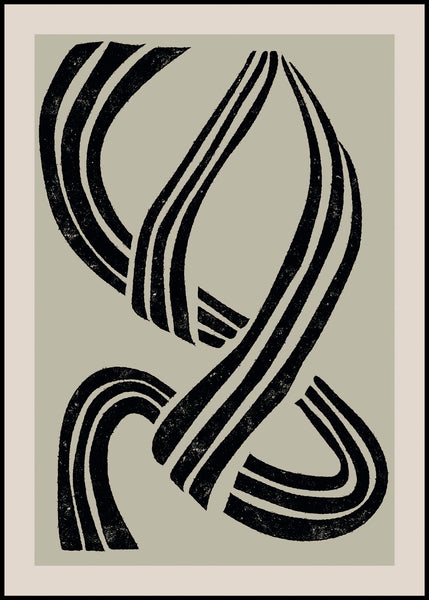 Three cords | INDRAMMET BILLEDE Indrammet billede MF 30x40 Sort