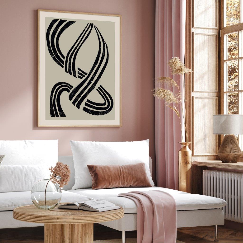 Three cords | INDRAMMET BILLEDE Indrammet billede MF 30x40 Egeramme