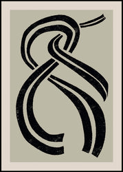 Two cords | INDRAMMET BILLEDE Indrammet billede MF 30x40 Sort