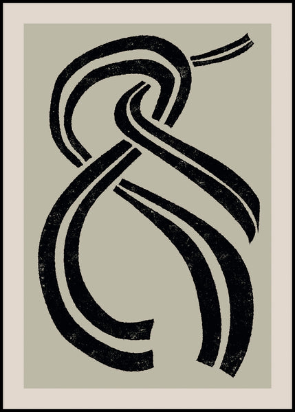 Two cords | INDRAMMET BILLEDE Indrammet billede MF 30x40 Sort
