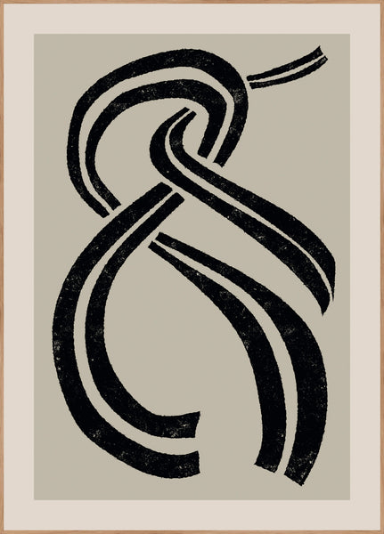 Two cords | INDRAMMET BILLEDE Indrammet billede MF 30x40 Egeramme