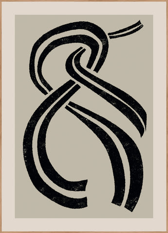 Two cords | INDRAMMET BILLEDE Indrammet billede MF 30x40 Egeramme