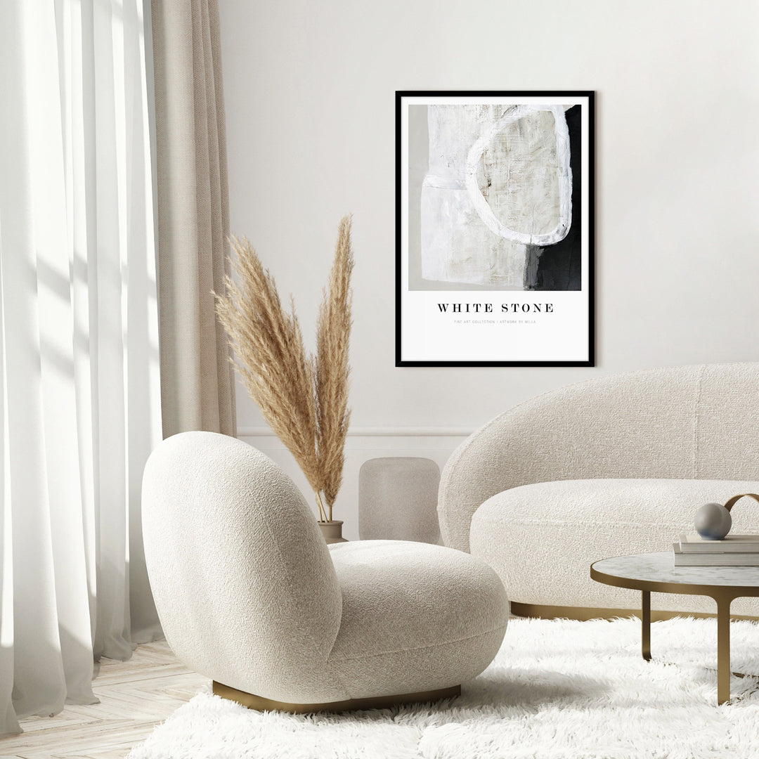 White stone | KUNSTTRYK Kunsttryk ART COPENHAGEN 50x70 Egeramme