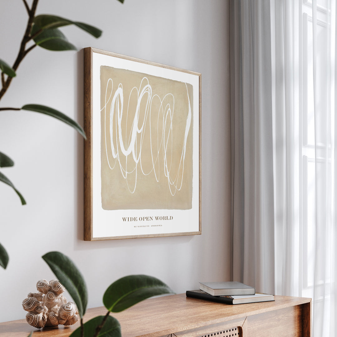 Wide open world | KUNSTTRYK Kunsttryk ART COPENHAGEN 50x70 Egeramme
