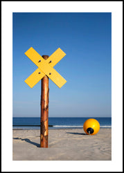 Yellow and blue | INDRAMMET BILLEDE Indrammet billede MF 30x40 Sort