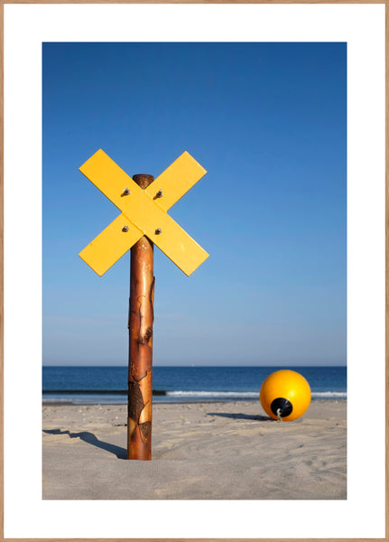 Yellow and blue | INDRAMMET BILLEDE Indrammet billede MF 30x40 Egeramme