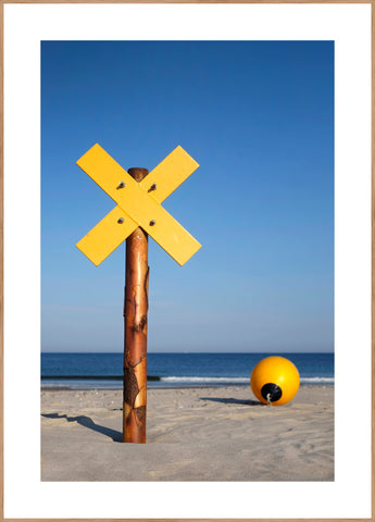 Yellow and blue | INDRAMMET BILLEDE Indrammet billede MF 30x40 Egeramme